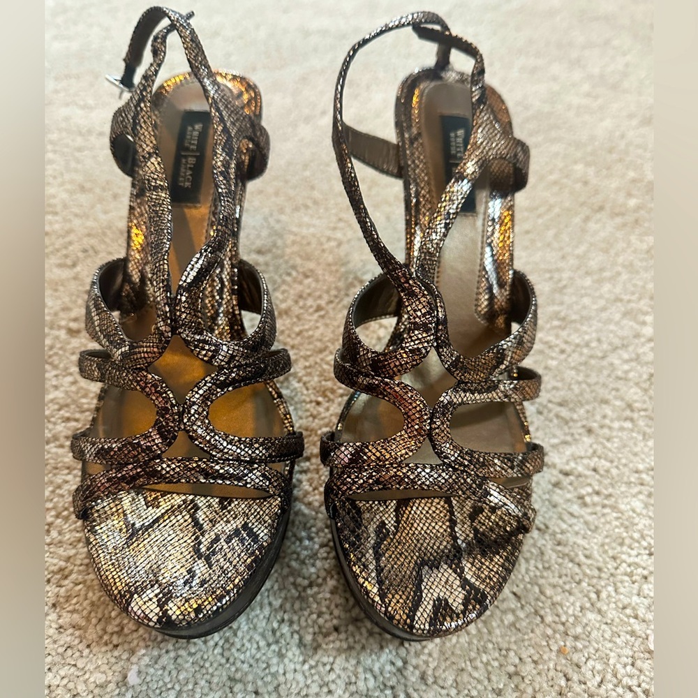White House Black Market Snakeskin Heels